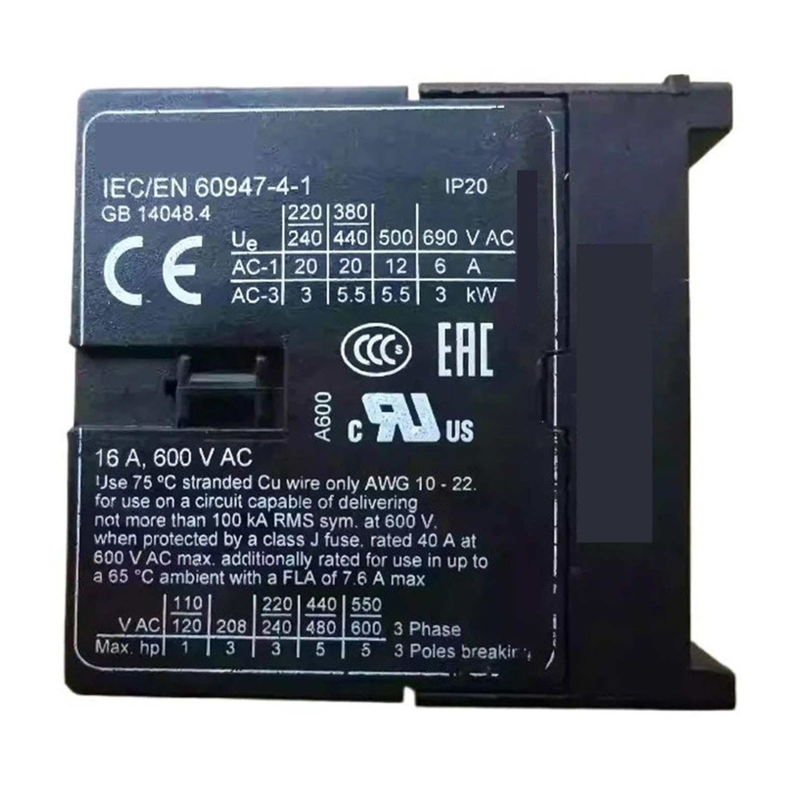 AC-Schütz IEC/EN 60947-4-1, Breiter Fuß AC24V, 24V