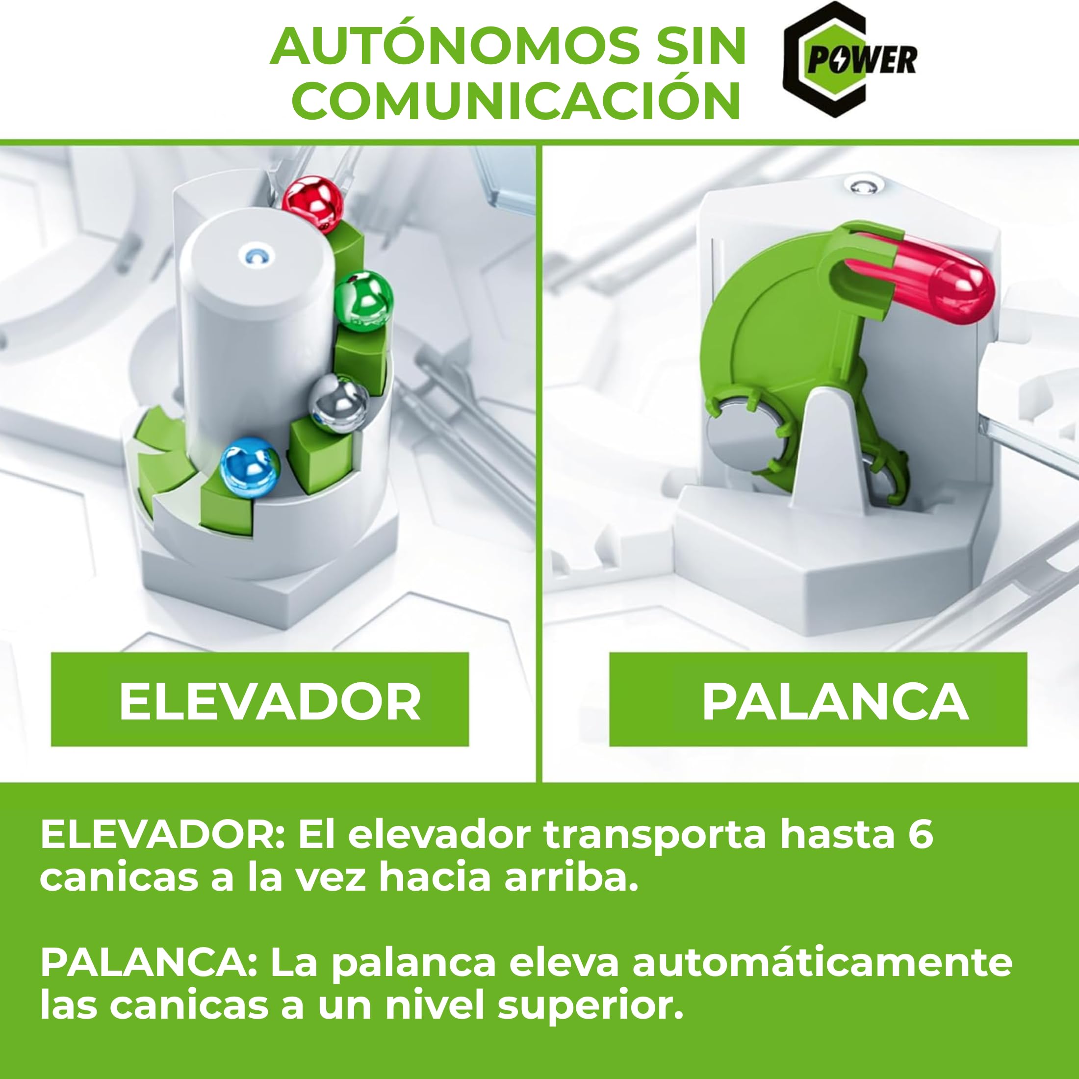 Ravensburger - Gravitrax Power Interaction | Circuito Canicas con 11 Piezas | Rompecabezas Niños con Canicas | Juegos para Niños De 8 Años | Juegos Mesa Compatibles con Todos Los Gravitrax