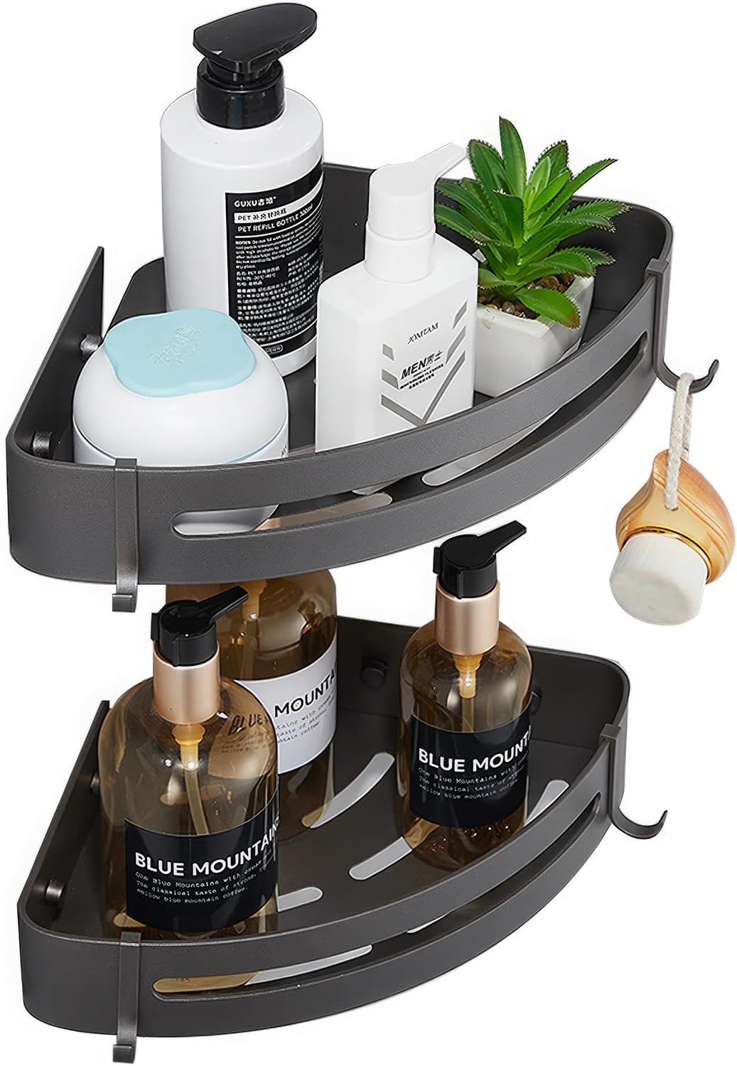 Lot De 2 étagères De Salle De Bain, étagère De Douche Adhésive Sans Perçage, Rangement De