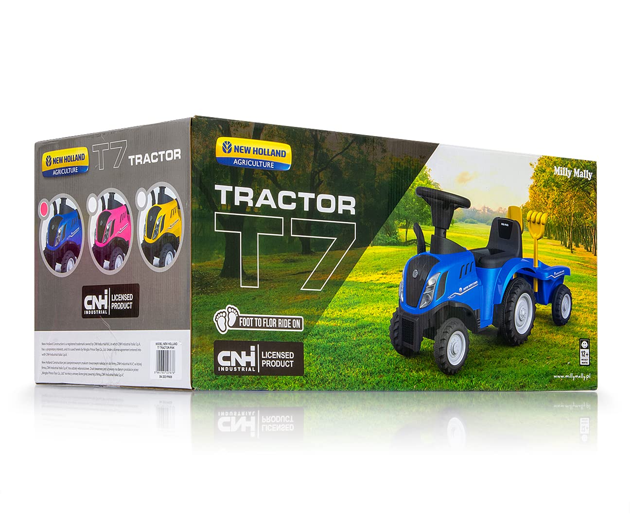 New Holland T7 Milly Mally Tractor con remolque