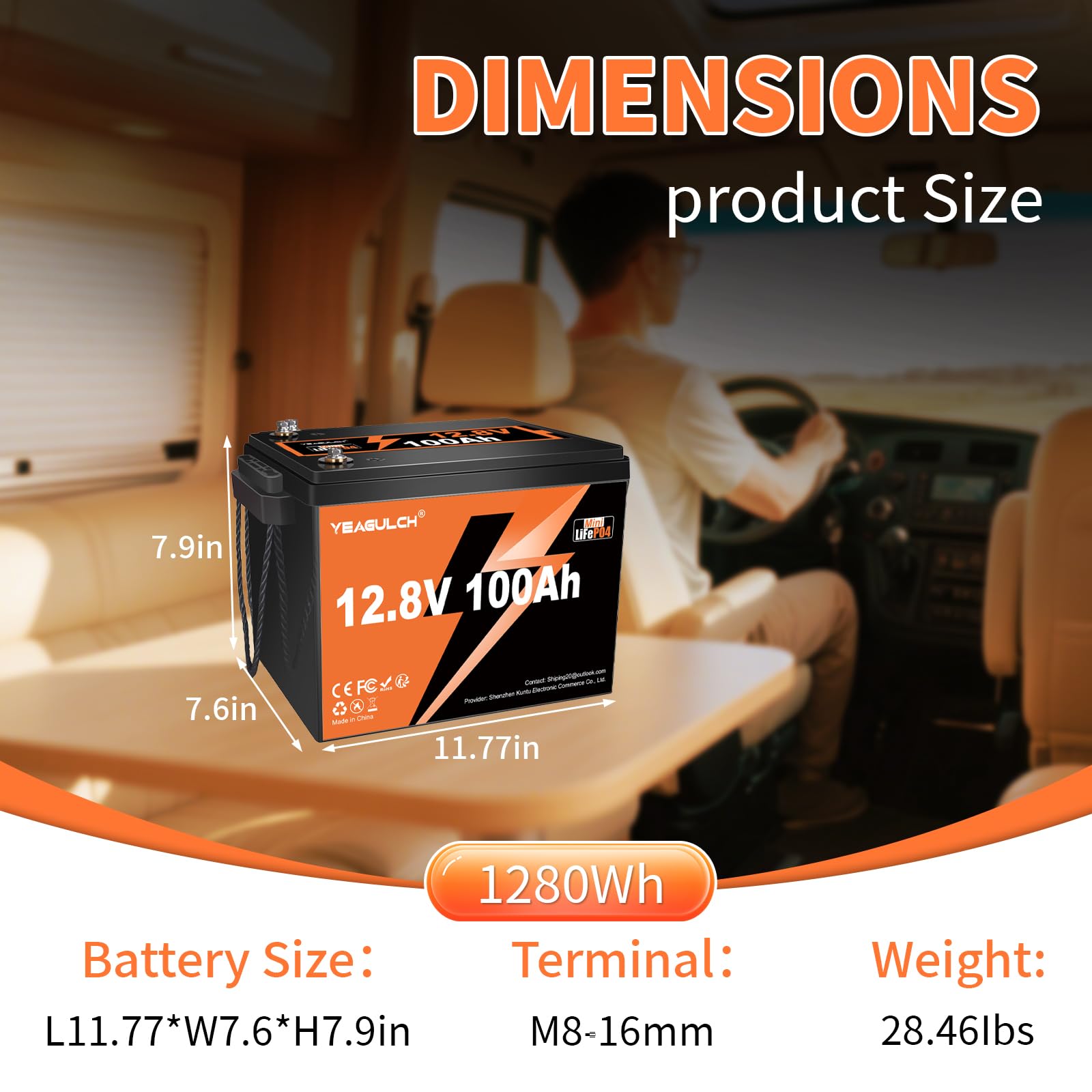 1207 12V 100Ah LiFePO4バッテリー スマートBMS キャンプ 2 Packs 12V 100Ah Mini Max LiFePO4 Battery 100A BMS 1280Wh Lithium