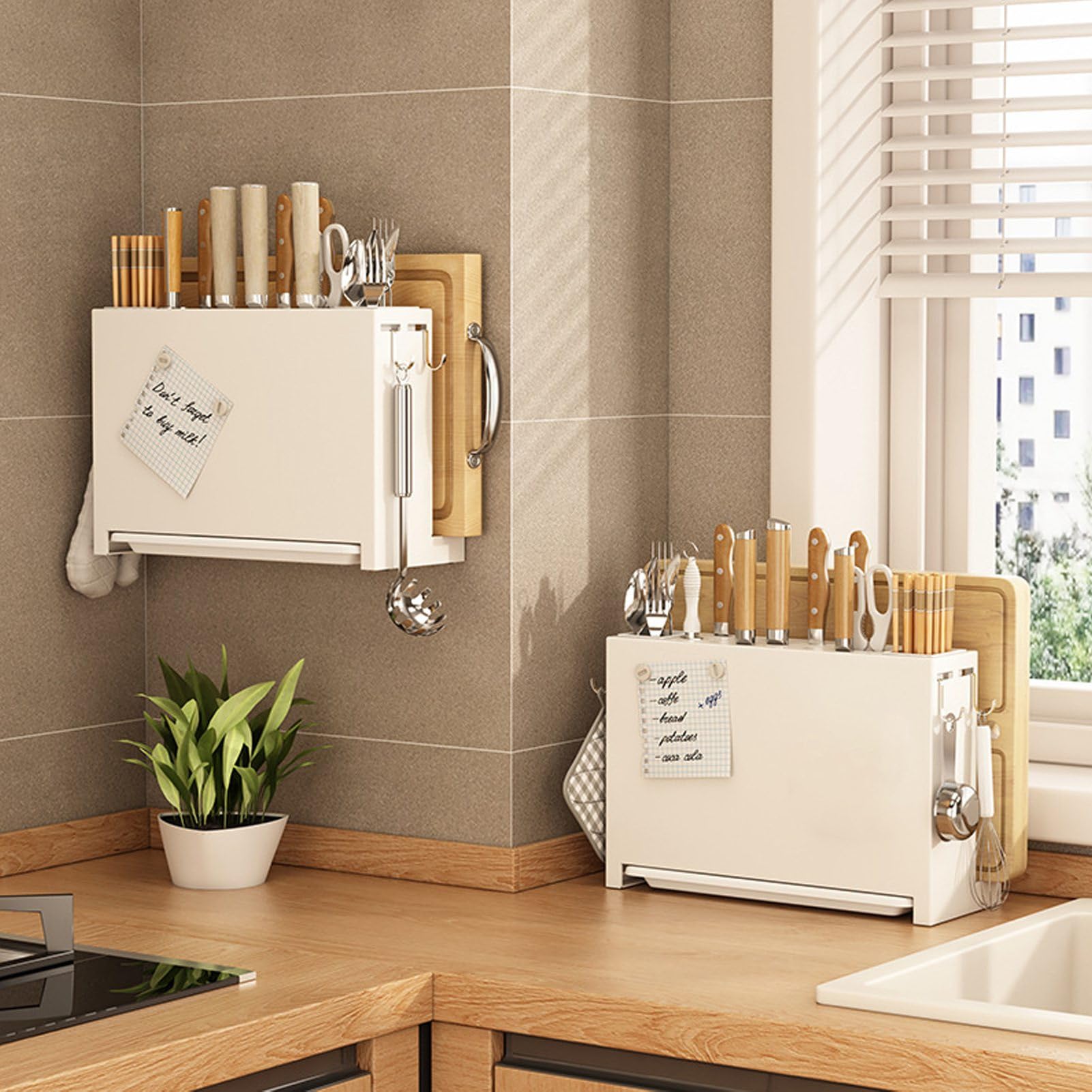 Cuchillo de Cocina Soporte, Organizador de Gran Capacidad