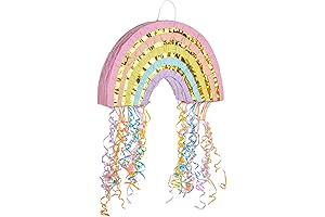 Rainbow Pull String Pinata for Pastel Sanrio Birthday Decorations