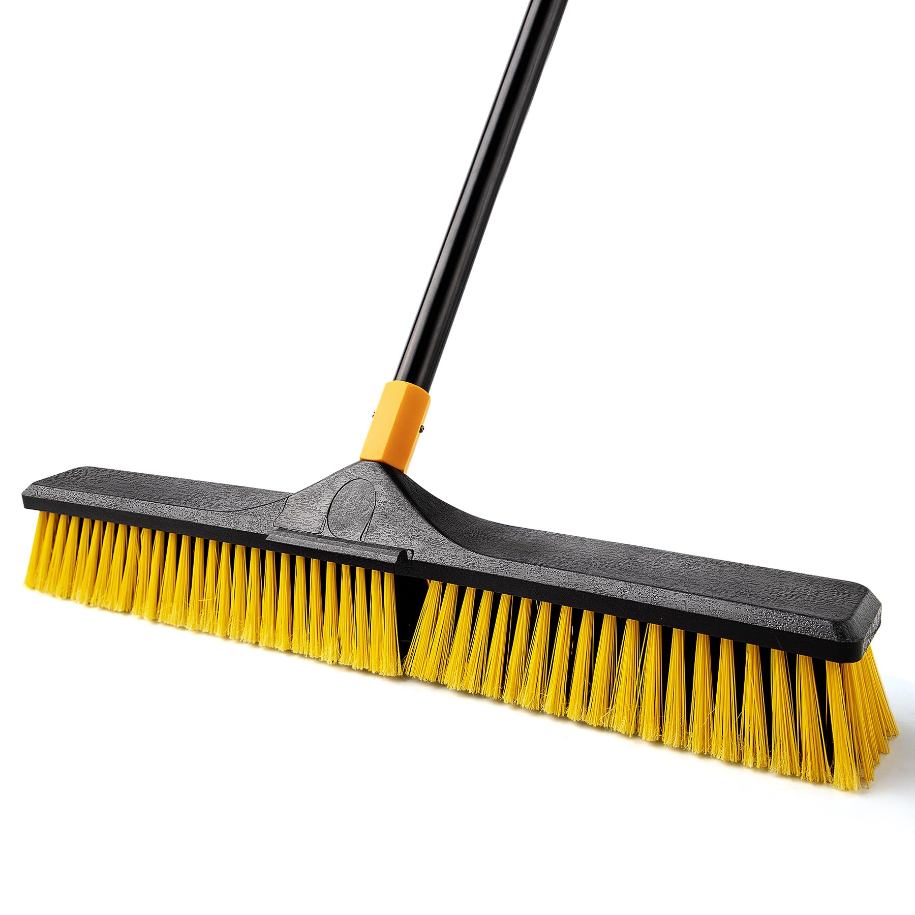 Yocada Escoba de 61 cm para Exteriores, Resistente Cepillo para Exteriores, cerdas rígidas para Limpiar Patios, garajes, Cubiertas, hormigón, Madera, Piedra, Azulejos, Suelo, 165,88 cm de Largo