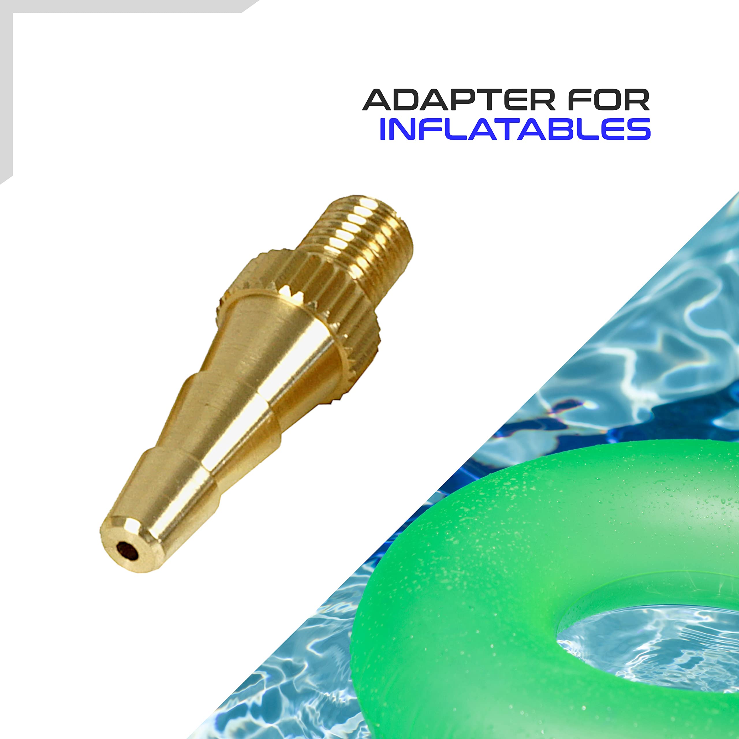 Kit Accessori Ago per Aria Compressa e Pompa a Sfera Adatto a Gonfiaggio Palloni Materassini Bici con Valvola Presta