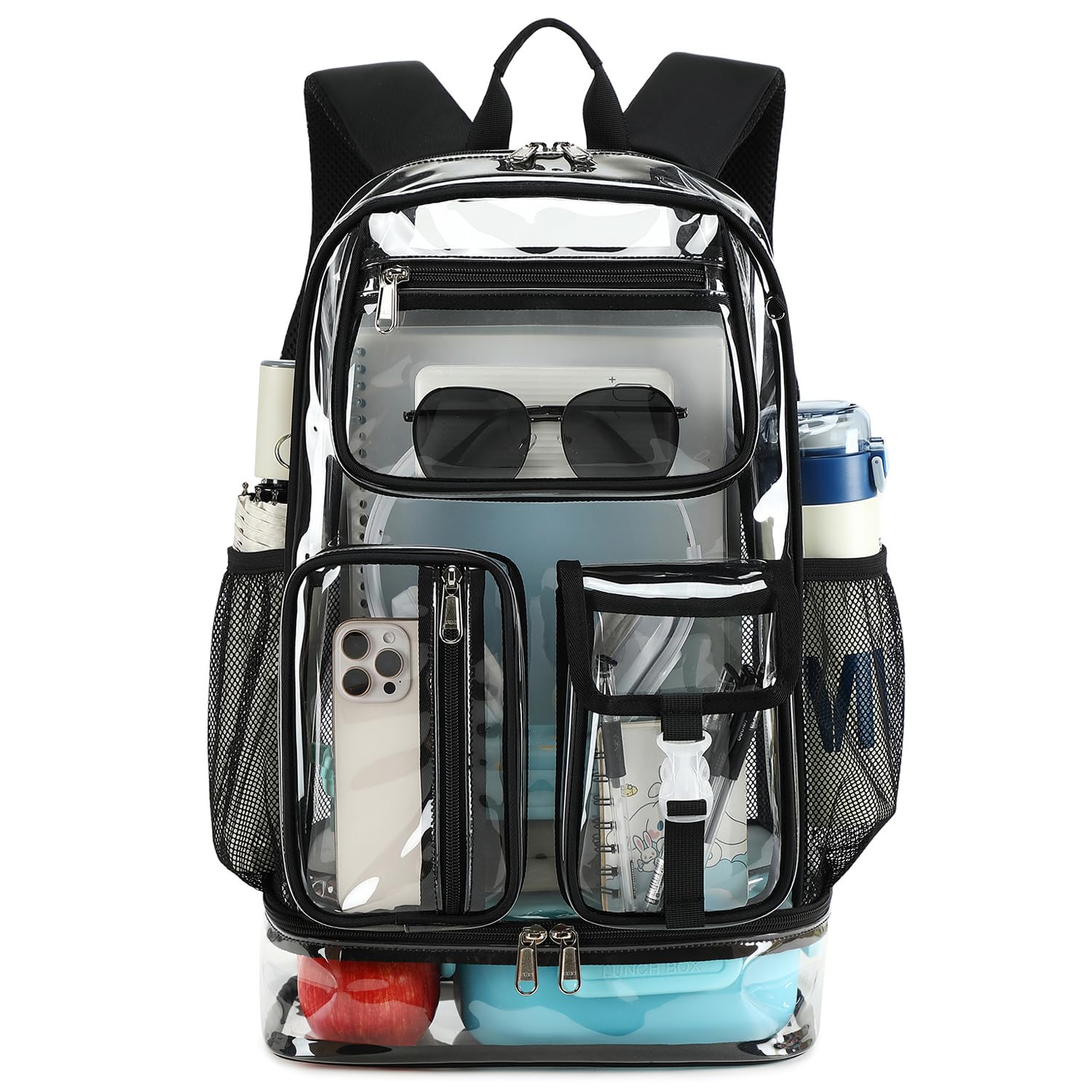 Cusangel Clear Backpack Heavy Duty for Sport Events,16in TPU BookBag