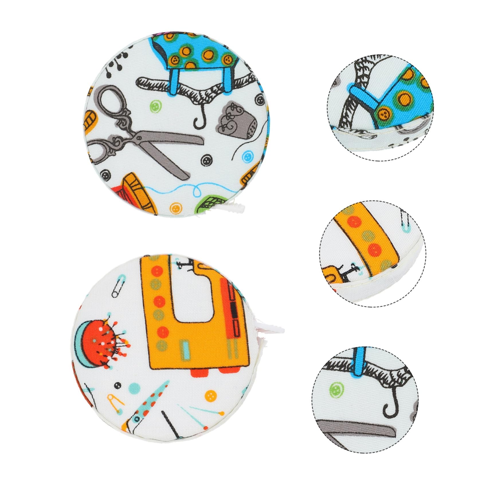 Uonlytech 5 Set Nastro Misuratore Retrattile Nastro Da Cucito Portatile E Flessibile Per Misurazioni Precise Tessuti E Progetti Fai Da Te 2 Pezzi*5