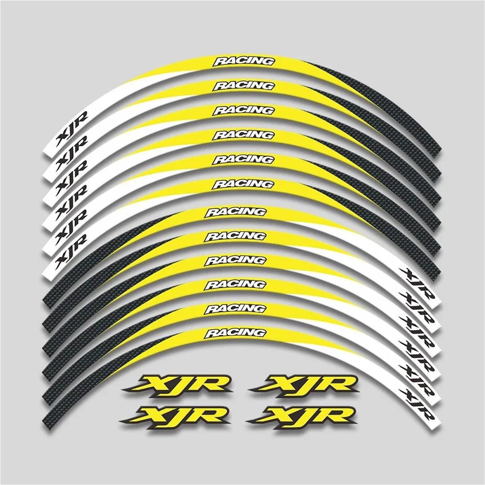 Decorative Stickers for Y-AMAHA XJR400 XJR1200 XJR1300 XJR 400 1200 1300 Motorcycle Accessories Stickers Wheels Hub Reflective Stripe Rim Decals Tape(Yellow)