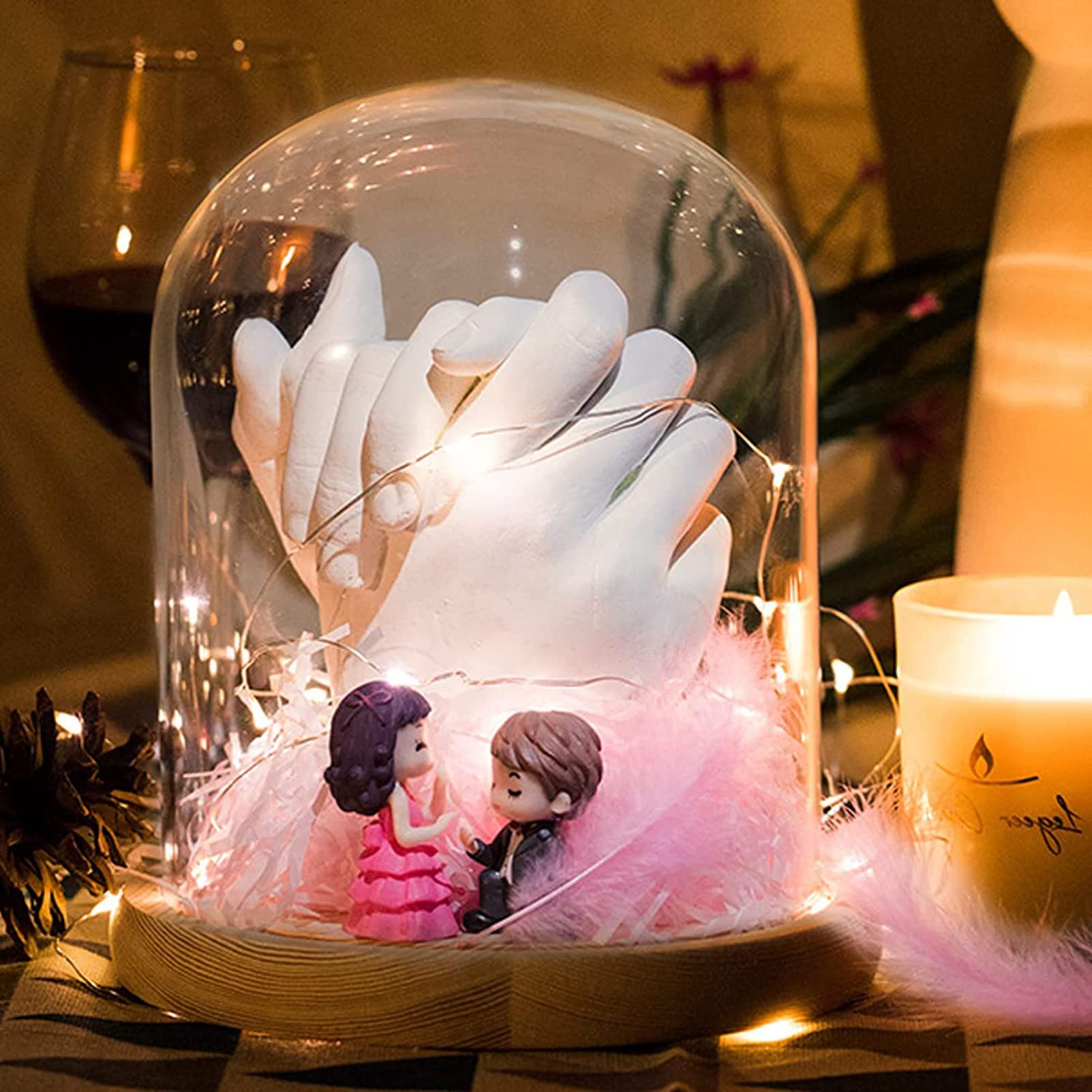 Kit per calchi delle mani di coppia - Regalo personalizzato fai da te per compleanno, matrimonio, anniversario - Italia