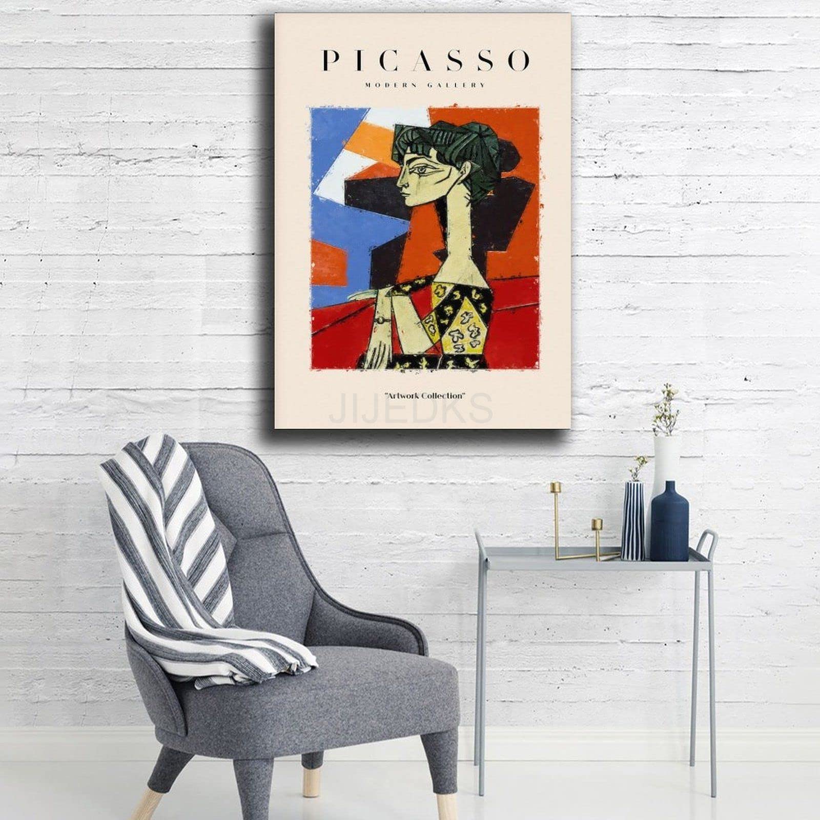 Toile d'art mural moderne, 70 x 100 cm, art abstrait avec cadre en bois