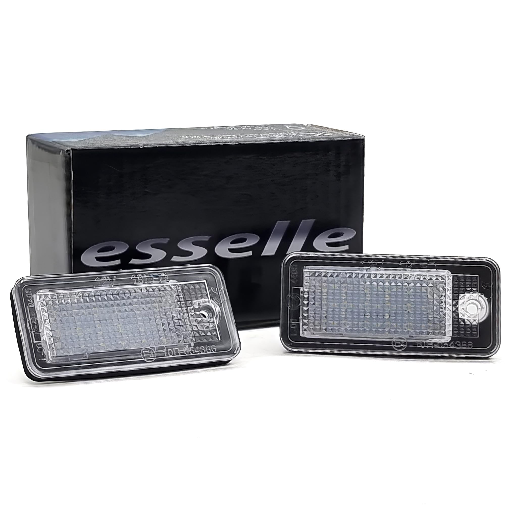 Placchette Luci Targa LED Compatibili per Audi A3 8P 8PA, A4 B6, A4 B7, A6 C6, A8 D3, Q7 4L 18 SMD CANBUS 6000K Bianco Ghiaccio Plug & Play