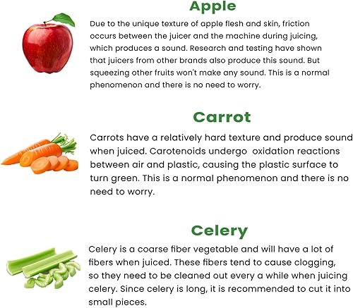 Miniatura 8 de Exprimidor de prensa en frío, exprimidor masticador con canal de alimentación grande para frutas y verduras enteras, exprimidor de masticación lenta