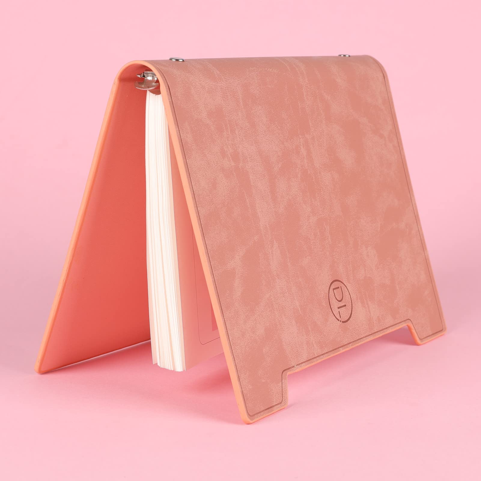 Classic Leather Journal Notebook,Refillable Notebook with Lined Pages,Personal Diary Writing Gifts,A5 Business Journal with Pockets/Pen/Pen Holder,100gsm Lined Paper 160 Pages (Pink) - Image 4