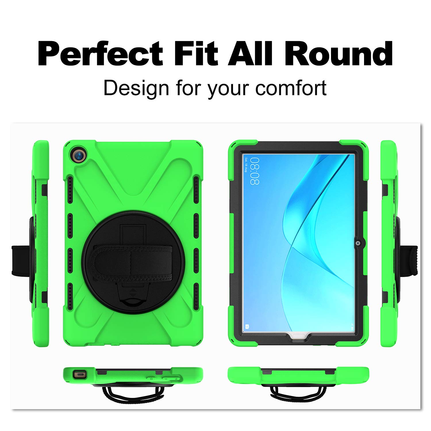 Custodia Posteriore Rigida Cherrry Per Huawei MediaPad M5 10 / 10 Pro – Con Supporto Regolabile - Foto 3