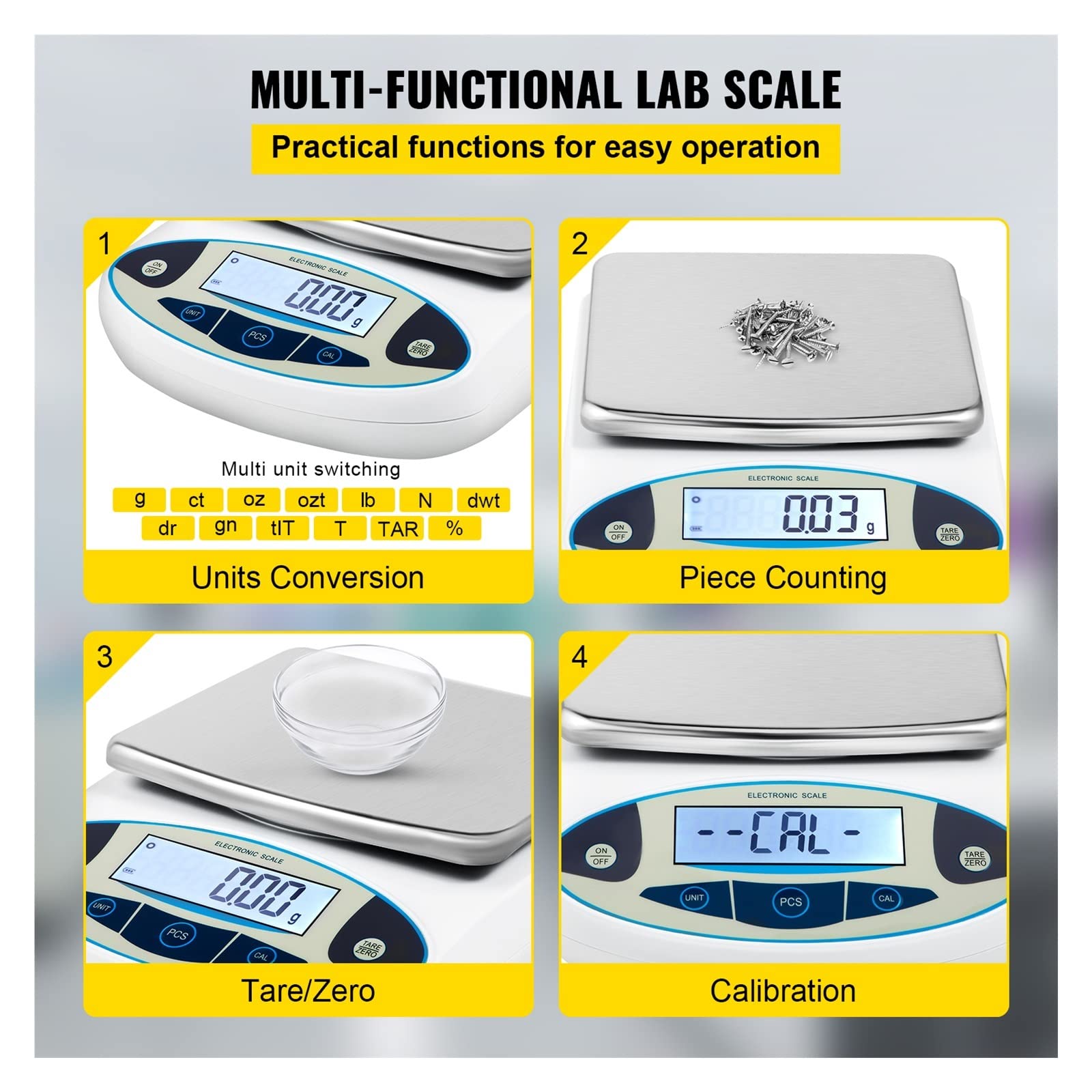 Waga kuchenna 5000g X 0,01g laboratoryjna waga analityczna z podświetlanym ekranem LCD waga cyfrowa Mini precyzyjna kieszonkowa elektroniczna
