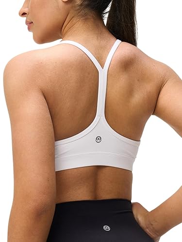 Womens Y Back Padded Sports Bra Strappy U Neck Butter