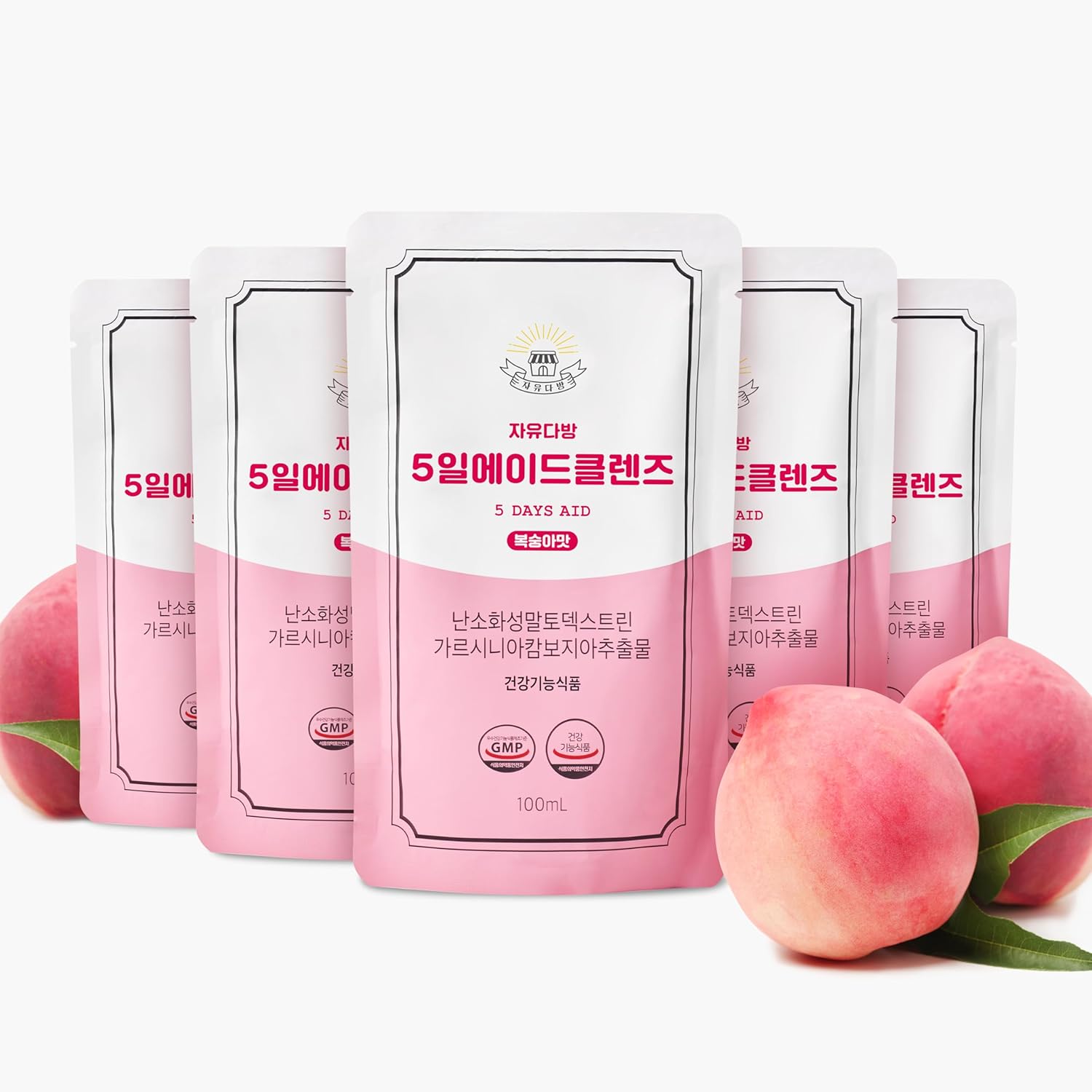 FreedomCafe 5 Day Detox Cleanse Ade Peach 5 Pack (16.90oz