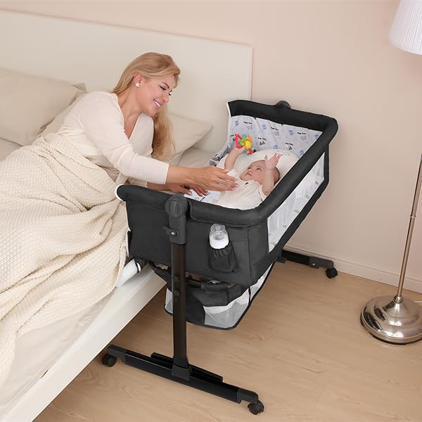YADAQE Baby Cradle Bedside Freestanding 2
