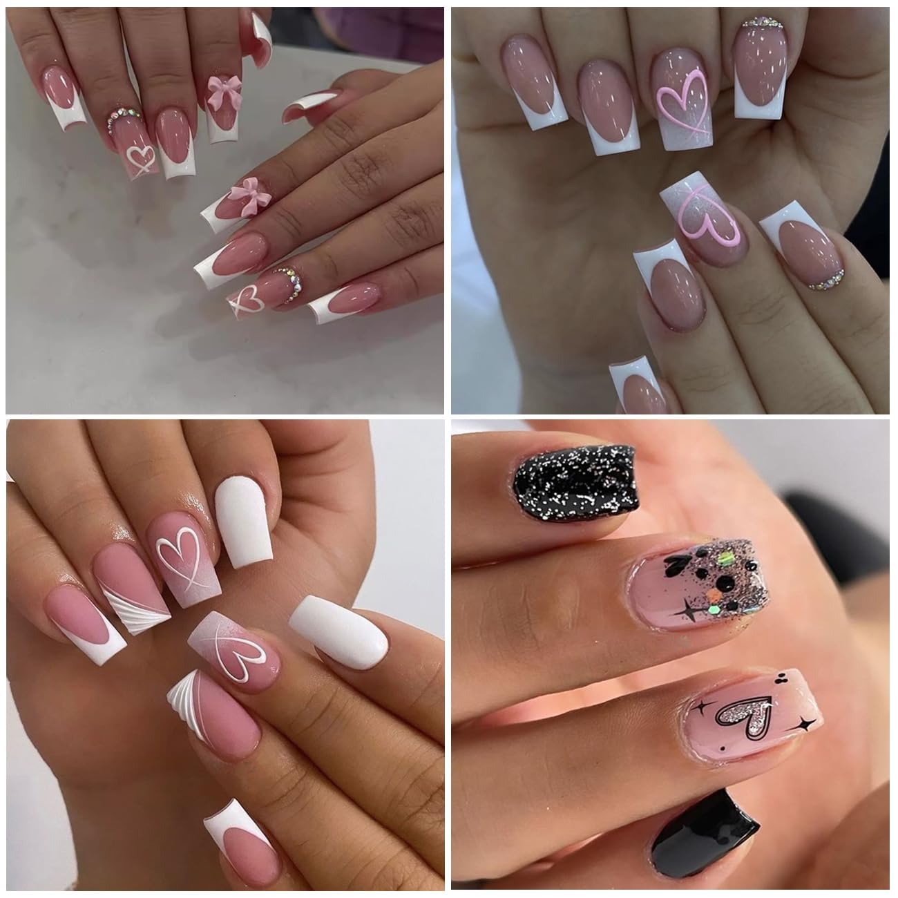 8 Valentinstag Nagelaufkleber Mit Herz-Motiv – Liebevolle Peach Heart Designs Für DIY Nail Art