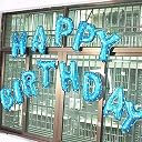 Amfin Happy Birthday Letter Foil Balloons, Blue gallery image