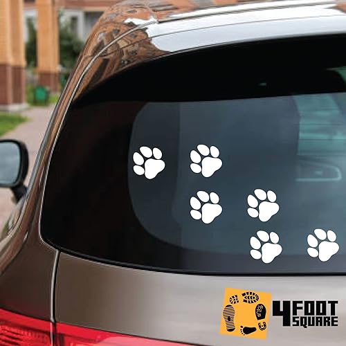 Miniatura 5 de Juego de 6 calcomanías con estampado de patas, calcomanías de vinilo para automóvil, camión, computadora, en cualquier lugar. Vinilo prémium para