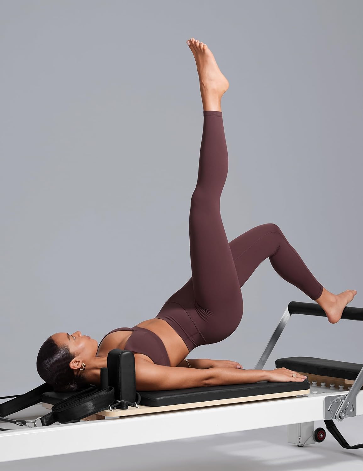 Womens High Waist No Front Seam Scrunch Butt Leggings Workouts 25 Inches V-Back Scrunch Booty Gym Yoga Pants - Image 5