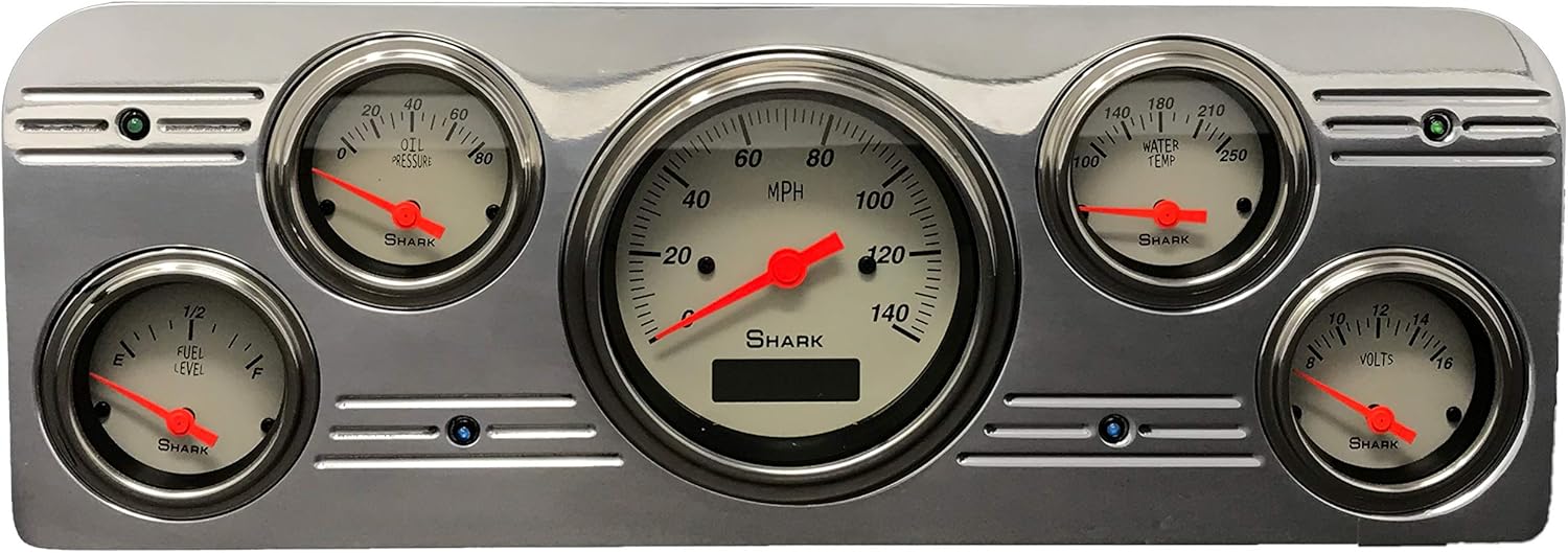 Dolphin Gauges 1937 1938 Pontiac Car 5 Gauge Dash Cluster Panel Set Programmable