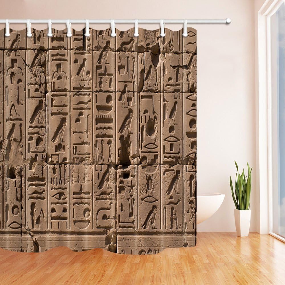 HiSoho Egyptian Shower Curtains for Bathroom, Egyptian