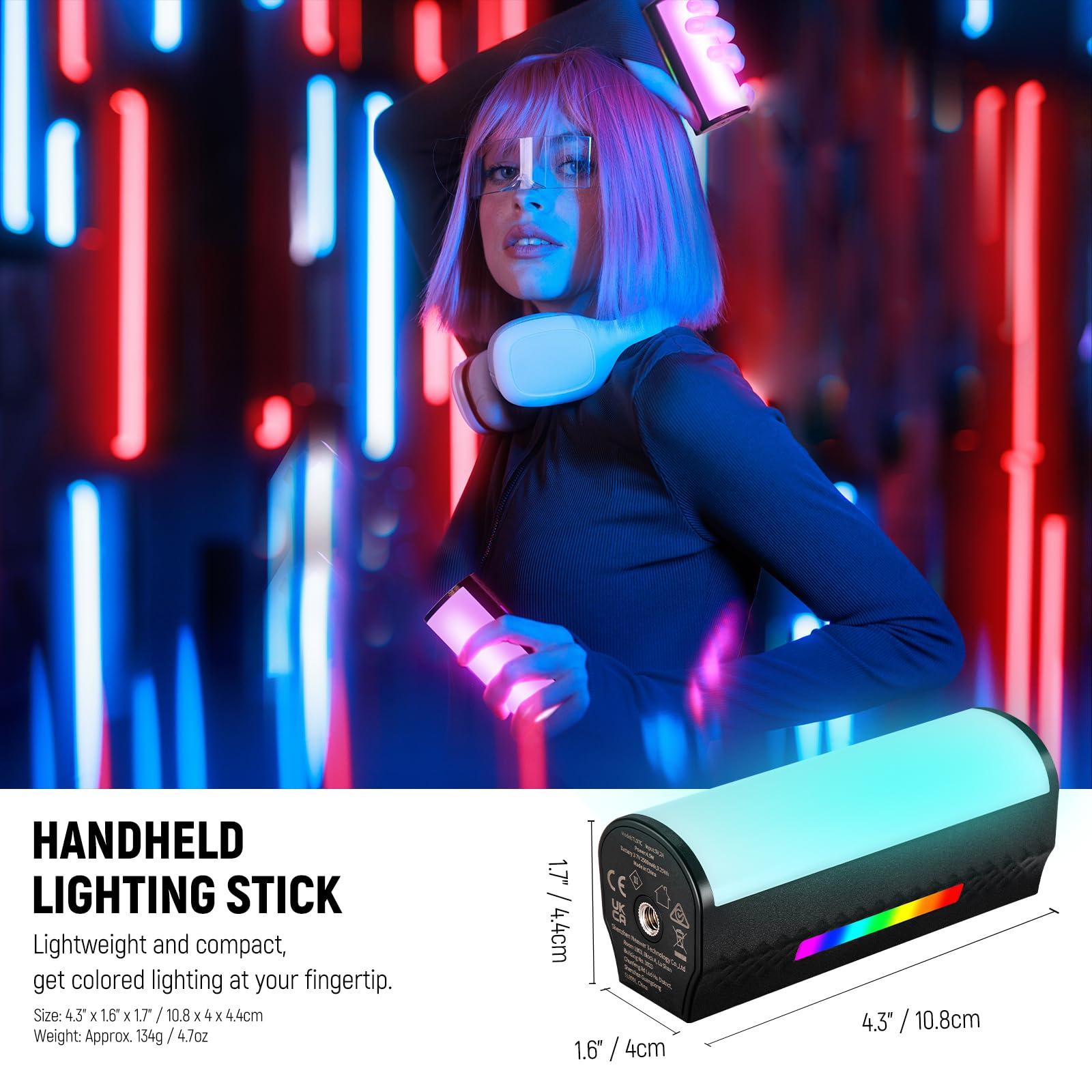 NEEWER ENTRY NIVEAU VERSIE Magnetische LED Camera Licht, 96 LEDs Bi Kleur Kleine Clip Op Paneel Licht, 2000mAh 3000K-9000K CRI80 , 3 Koude Schoenen 1/4 Draad voor Statief, Video Opname Selfie