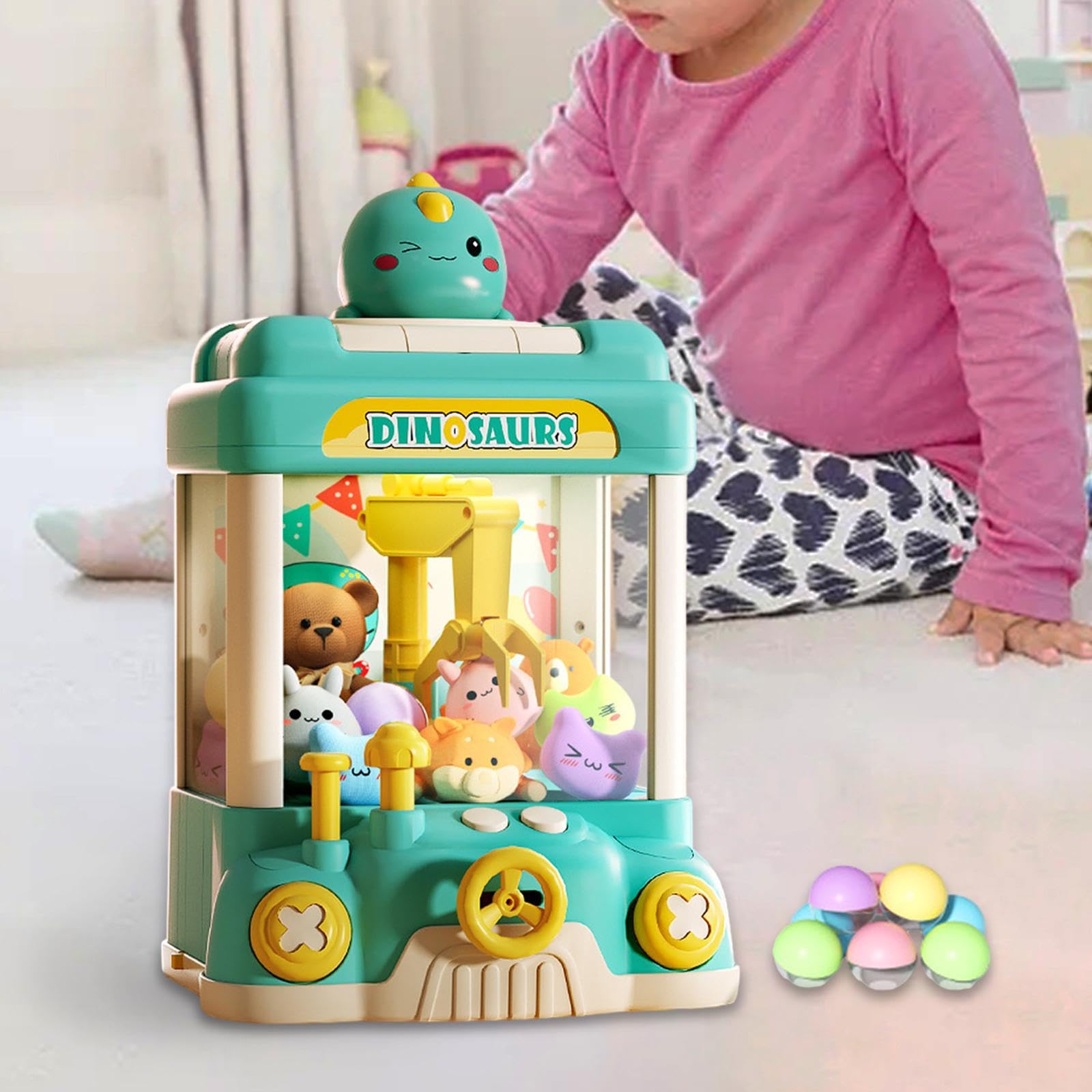 Kinder Fangautomat, Tragbarer Verkaufsautomat, Mini Arcade Automat, Spiel für Jungen Und Mädchen, Geschenk, Blau