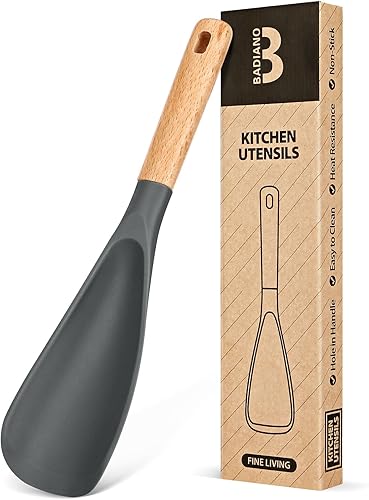 Miniatura 22 de Cuchara de cocina para utensilios de cocina antiadherentes, ideal para cocinar y servir silicona mate resistente sin BPA, cuchara con mango de Azul