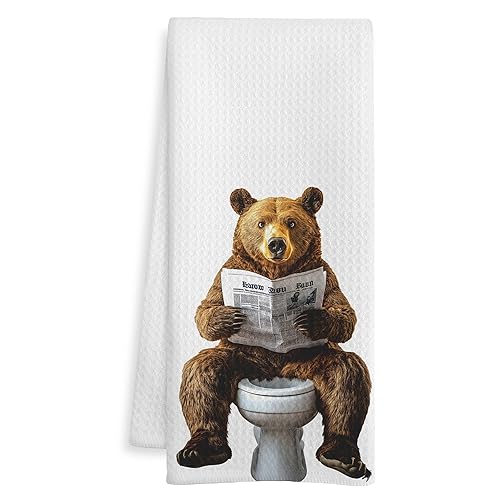 Bear Gift Hand Towels for Bathroom, Bear Lovers Gifts, Funny
