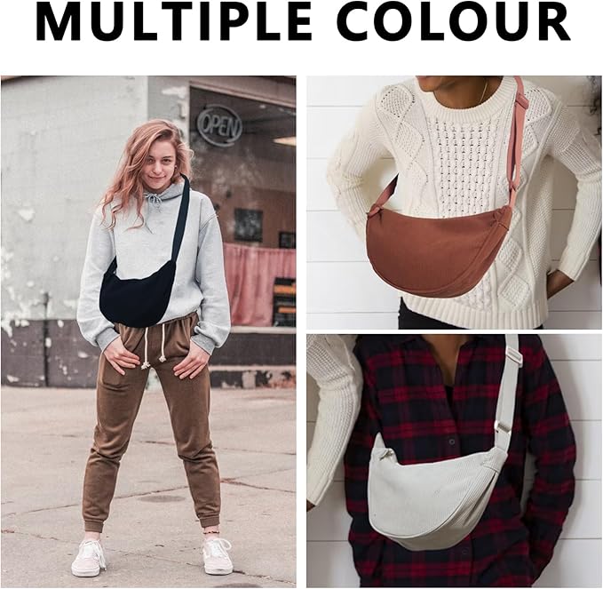 Marsupio In Velluto A Coste Con Iniziale - Borsa A Tracolla Regolabile, Rosa, Regalo Donna