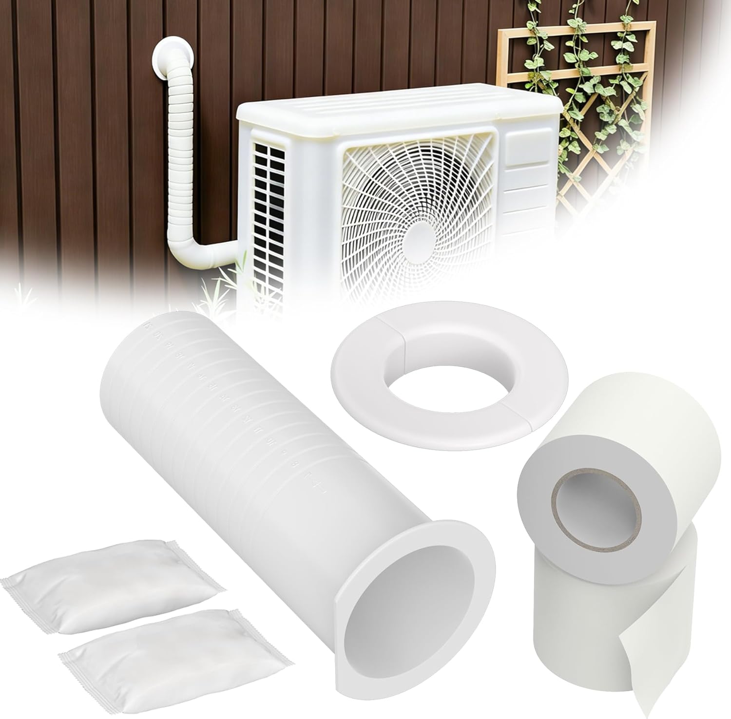 LBG Products Mini Split Cover Wall Sleeve for Air Conditioner Line Set Covers, AC Sleeve Through Wall for Outside Units, Mini Split Line Set Cover for Air Conditioning Systems, Pipe Accessories