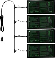 Vista 11 de Versión mejorada 4PK Alfombrilla térmica para semillas con certificación ETL, almohadilla de calefacción hidropónica cálida para inicio de semillas