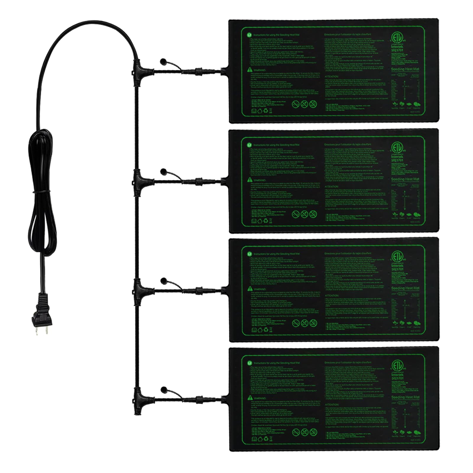 4-in-1-Setzling-Heizmatte, warmes Hydrokultur-Heizkissen für den Innenbereich, zum Brauen und für Gewächshäuser, langlebig, wasserdicht, Keimstation, Heizmatte (50,8 x 25,4 cm - Heizmatte)