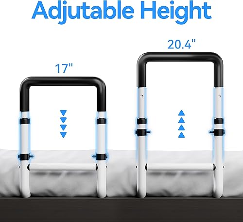 Miniatura 5 de Riel de cama ajustable para adultos mayores soporte de cabecera para personas mayores, se adapta a KingQueenFullTwin, dispositivo médico resistente