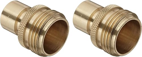 Dixon DGH7P - Conexión de conexión rápida de latón, enchufe macho de manguera de jardín, presión de 200 psi (paquete de 2)