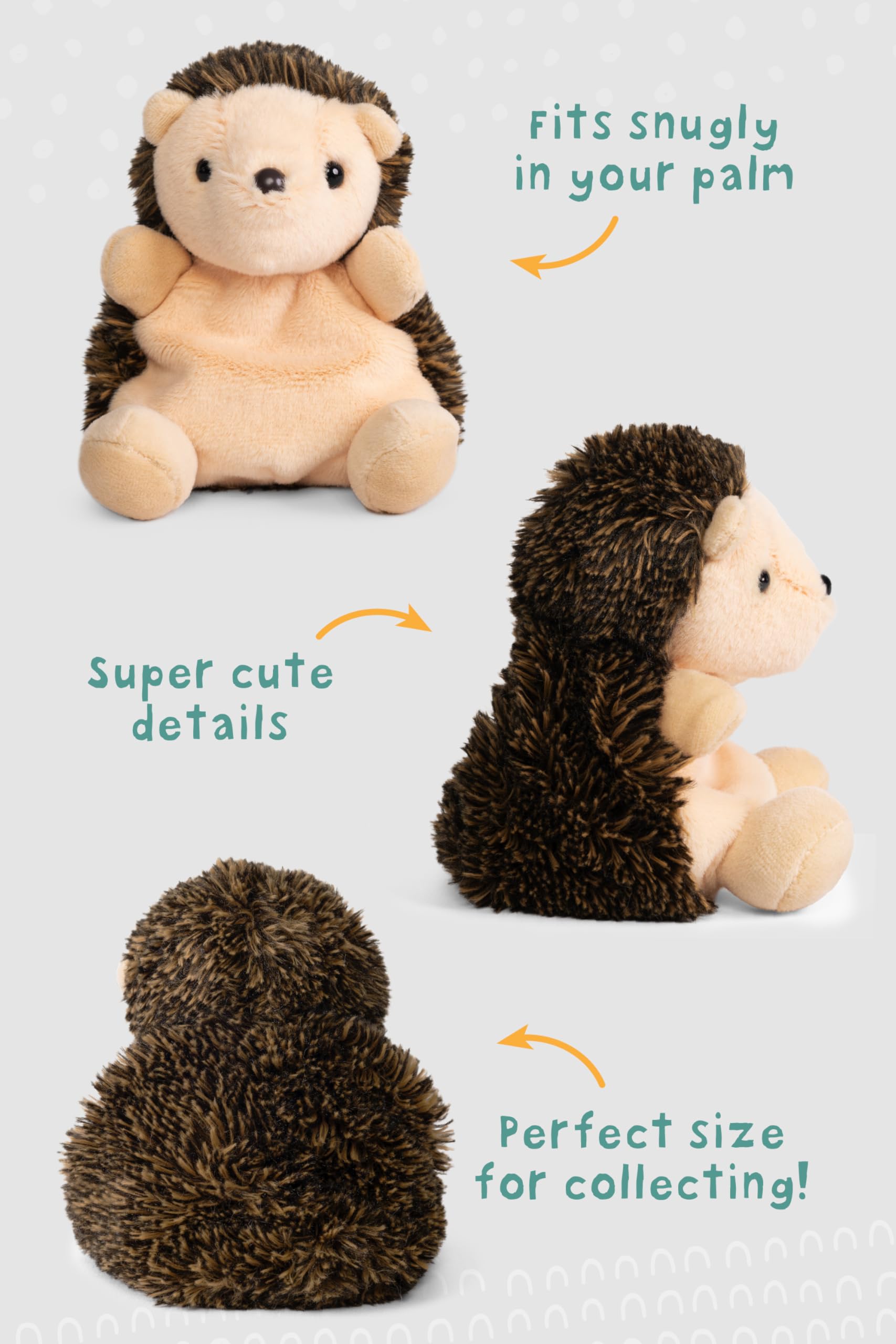 Living Nature LITTLE Snugglies Woodland Hedgehog Animal Plush, 10 cm x 10 cm x 16 cm - Image 3