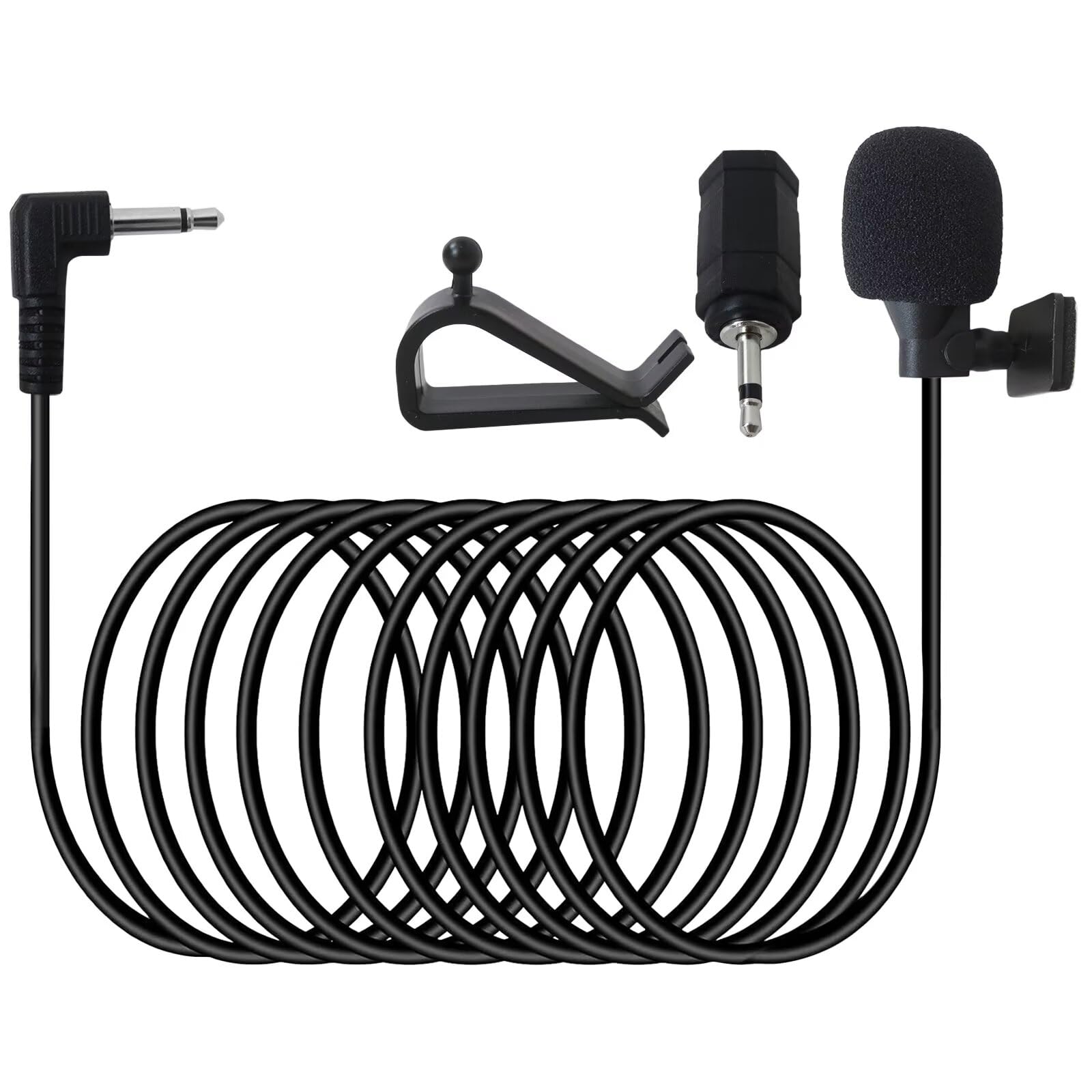 3.5mm Car Microphone 16ft External Assembly Mic Replacement, Mic for Style No.: KMR-M308BT, KMR-D562BT, KMR-D558BT, KMR-D362BT, KMM-BT312U, KMM-BT308U,KIV-BT901, KIV-BT900