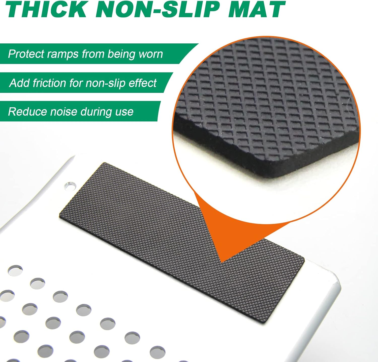 Ruedamann 8'L × 8" W Portable Aluminum Wheelchair Ramp,Holds Up to 600lbs,Two Section Telescoping Adjustable Non-Skid Ramp for Wheelchairs,Stairs,Steps,1 Set -