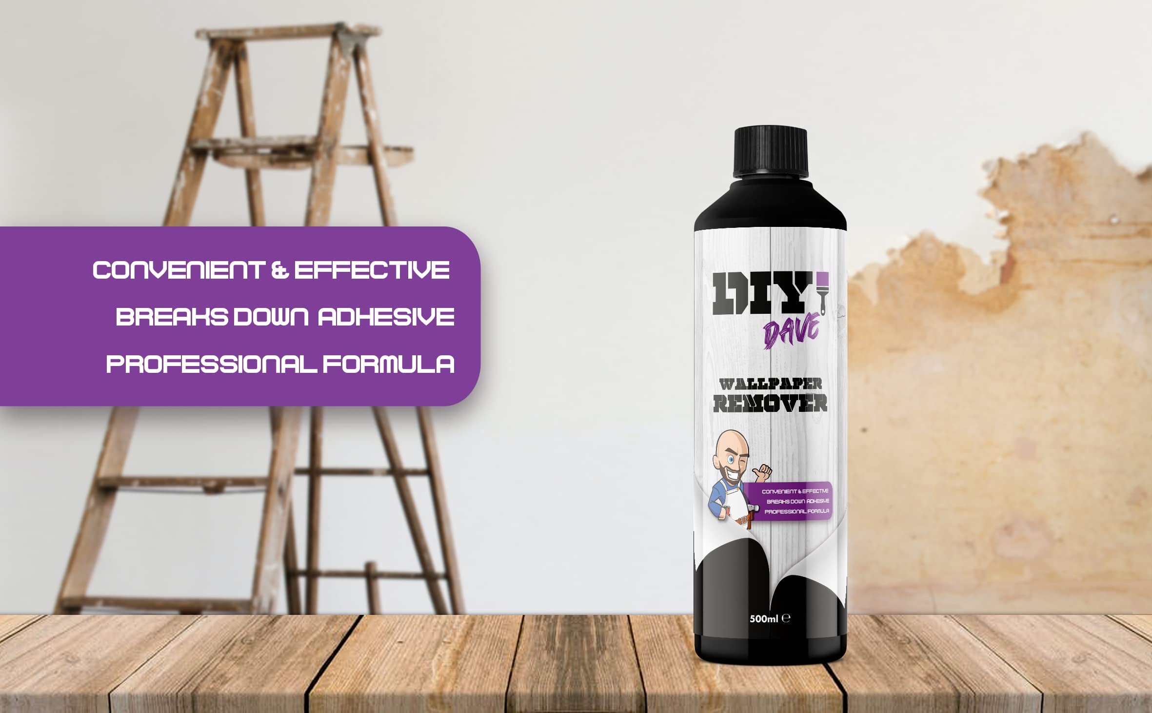Solución para quitar papel pintado | Disuelve pegamento adhesivo - 500 ml
