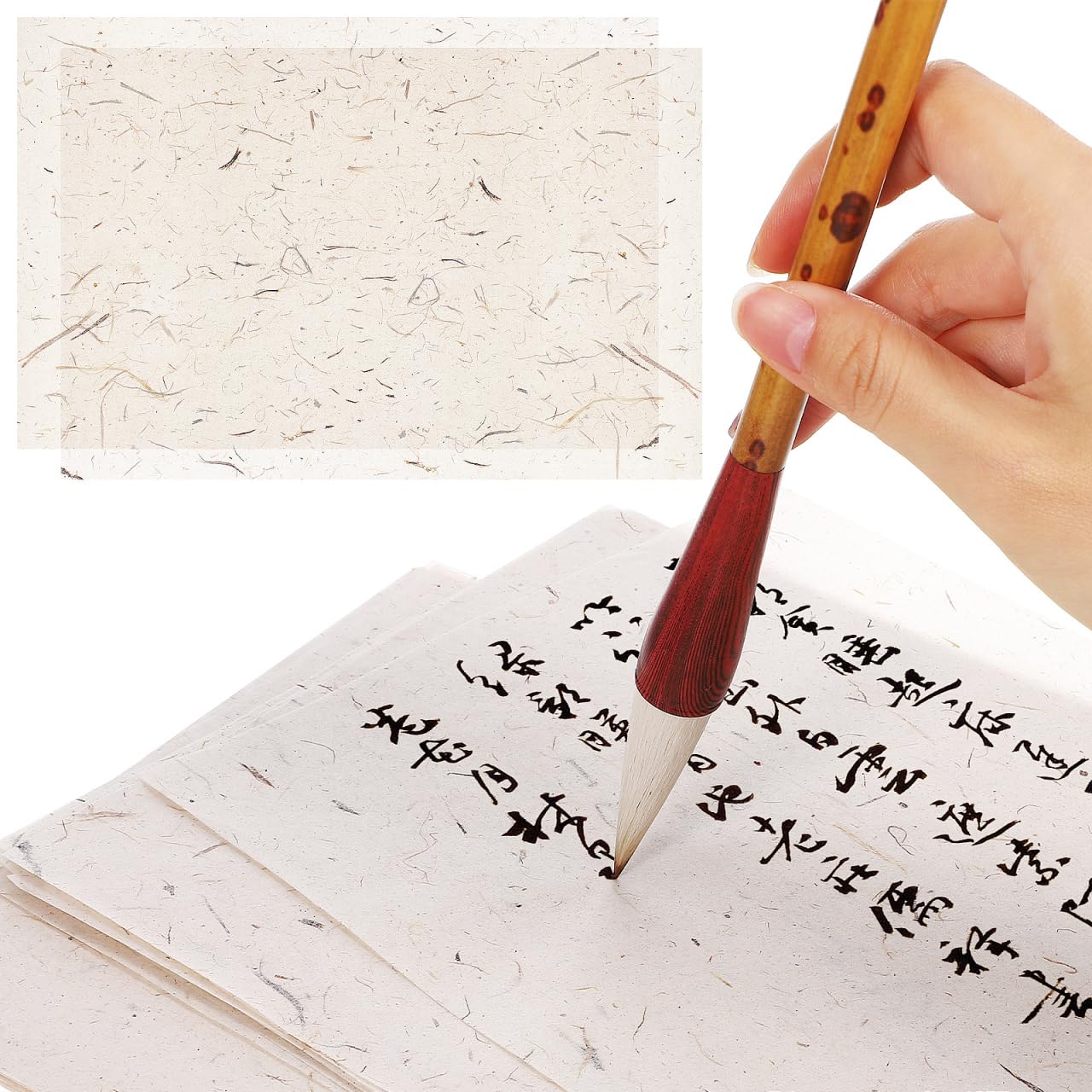 Papier de calligraphie chinoise DOITOOL en fibre naturelle | Lot de 60 feuilles - 8