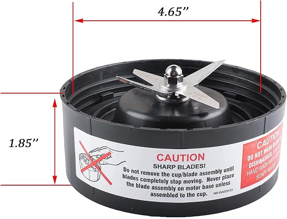 Wadoy N17-1001 Blade with Drive Socket Kit Compatible with Nutribull-et Ma-gic Bu-llet RX Blender Replacement Parts Fit 1700 Watt