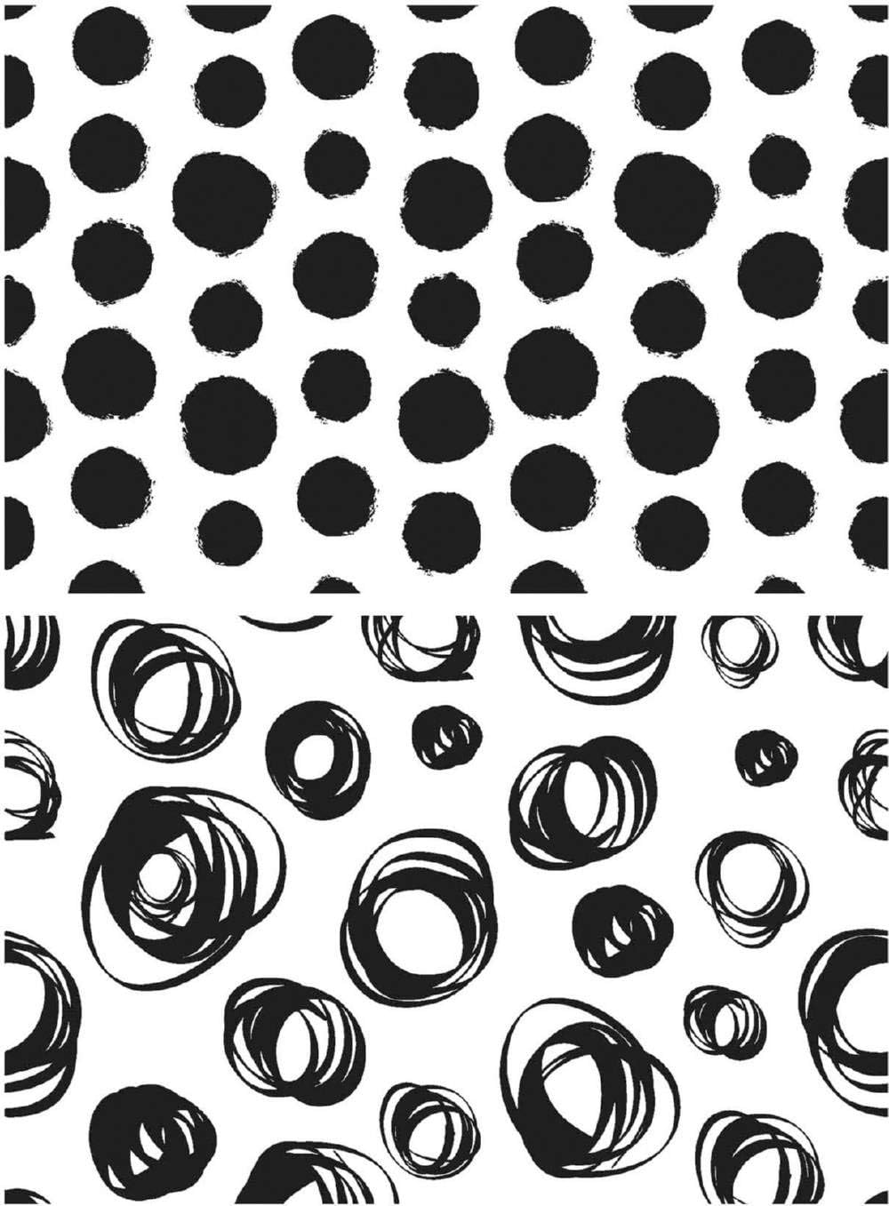 Stampers Anonymous Anon CLING RBBR STAMP SET DOTS/CIRCL, Dots & Circles