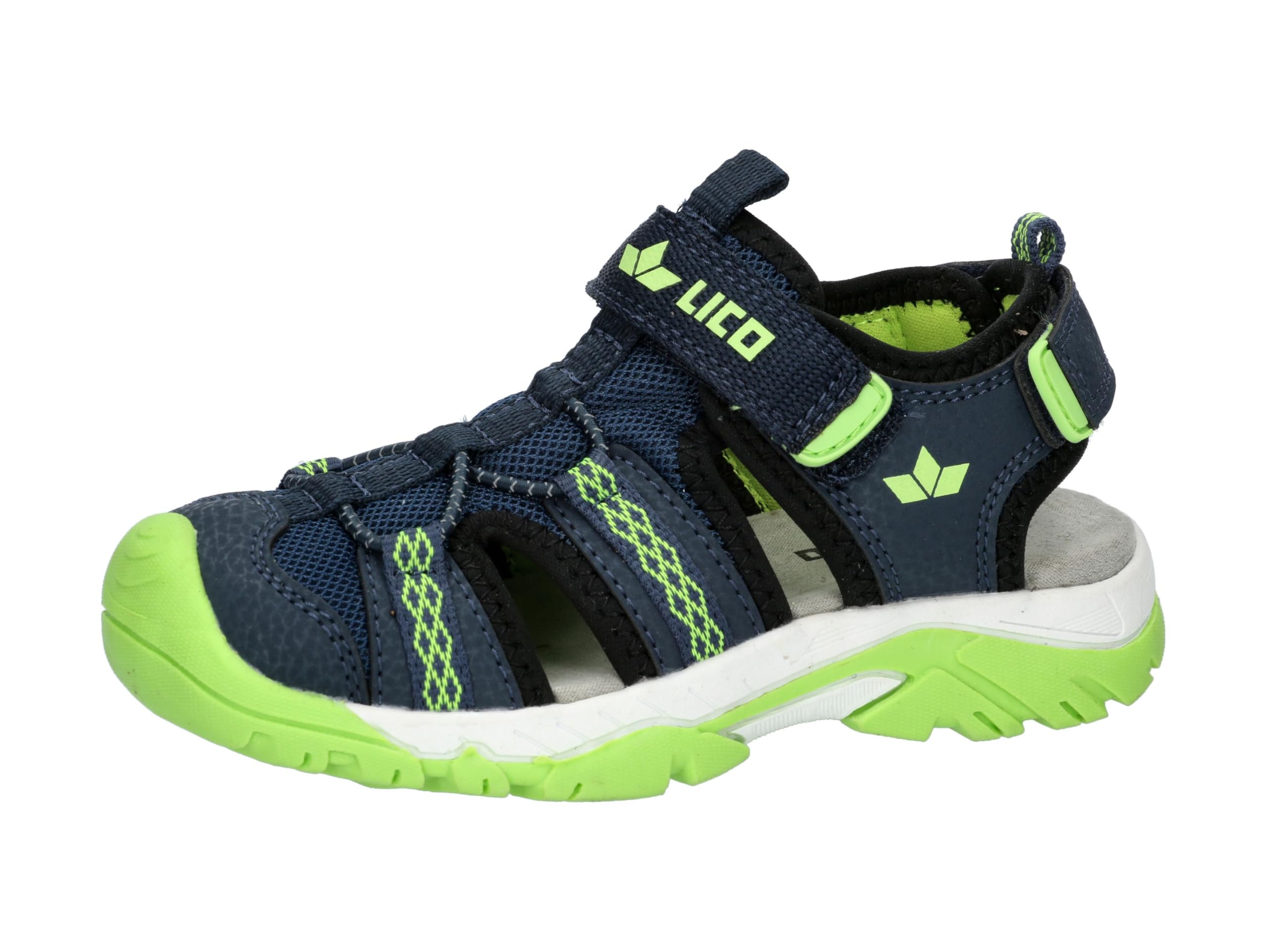 Lico Unisex Kid's Alcoy Vs Sandals, Marine Lemon, 12.5 UK Child