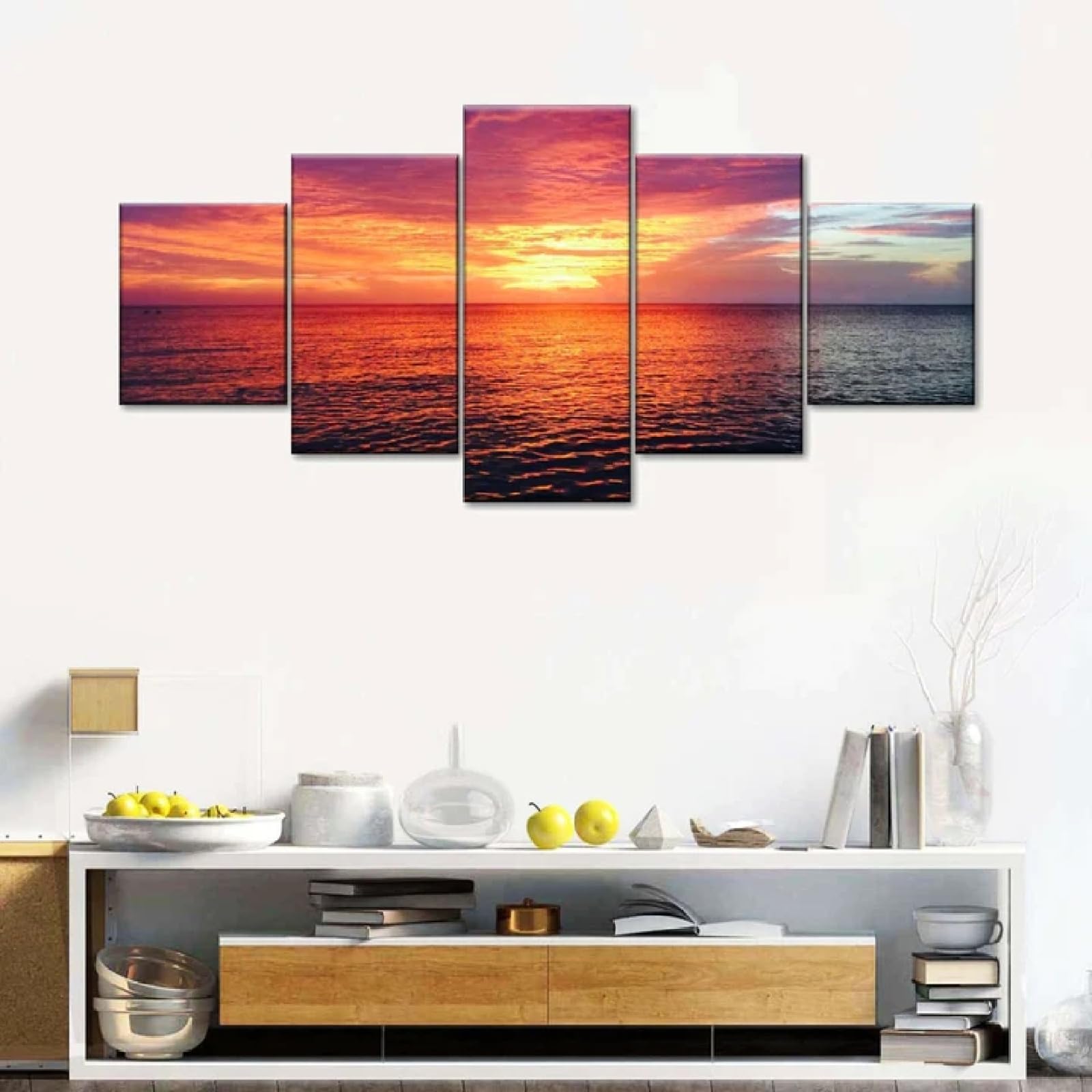 アートパネル　5枚セット Amazon.com: Framed Prints on Canvas 5 Panel Wall Art 5 Pieces