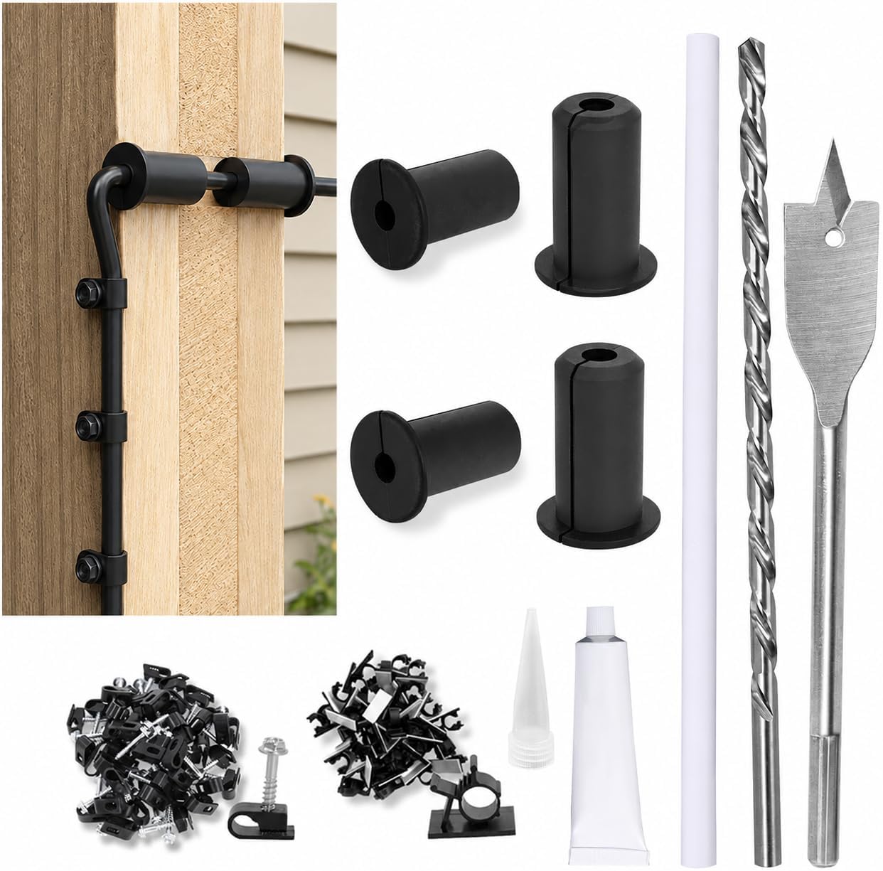 Ketofa Starlink Cable Routing Kit, 3/4 Inch Wall Grommets and Drill Bits Ketofa Starlink Cable Routing Kit, 3/4 Inch Wall Grommets and Drill Bits