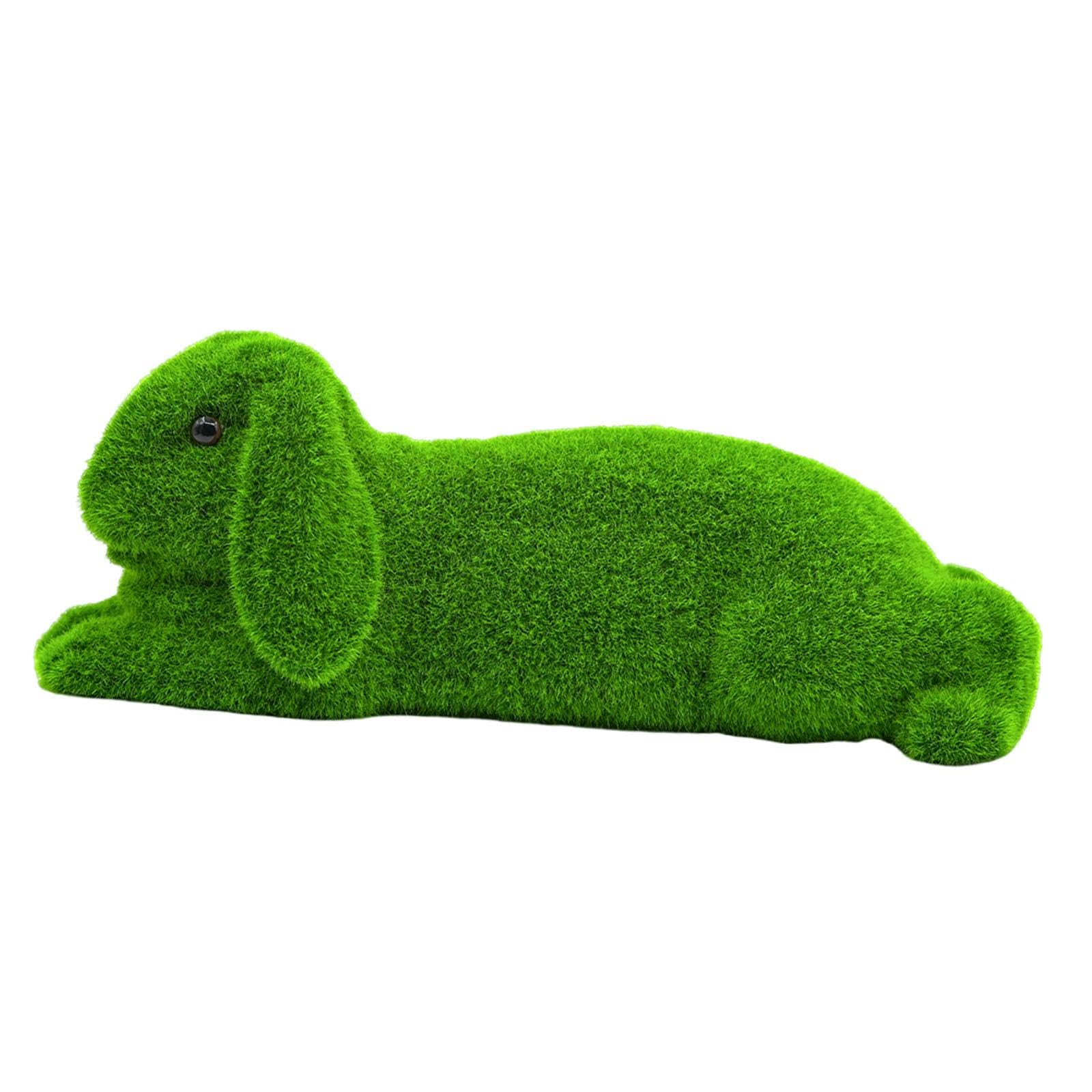 Sharplace Statue de lapin, accessoire de jardin, figurine de lapin à monter soi-même, ornement décoratif polyvalent en résine floquée verte pour terrasse.