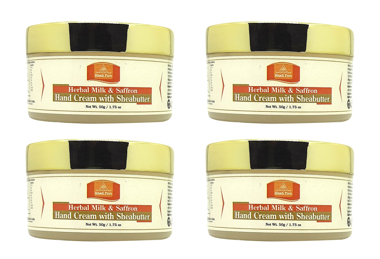 Khadi Pure Milk & Saffron Hand Cream With Sheabutter, 50 ml (Pack of 4)-image-25